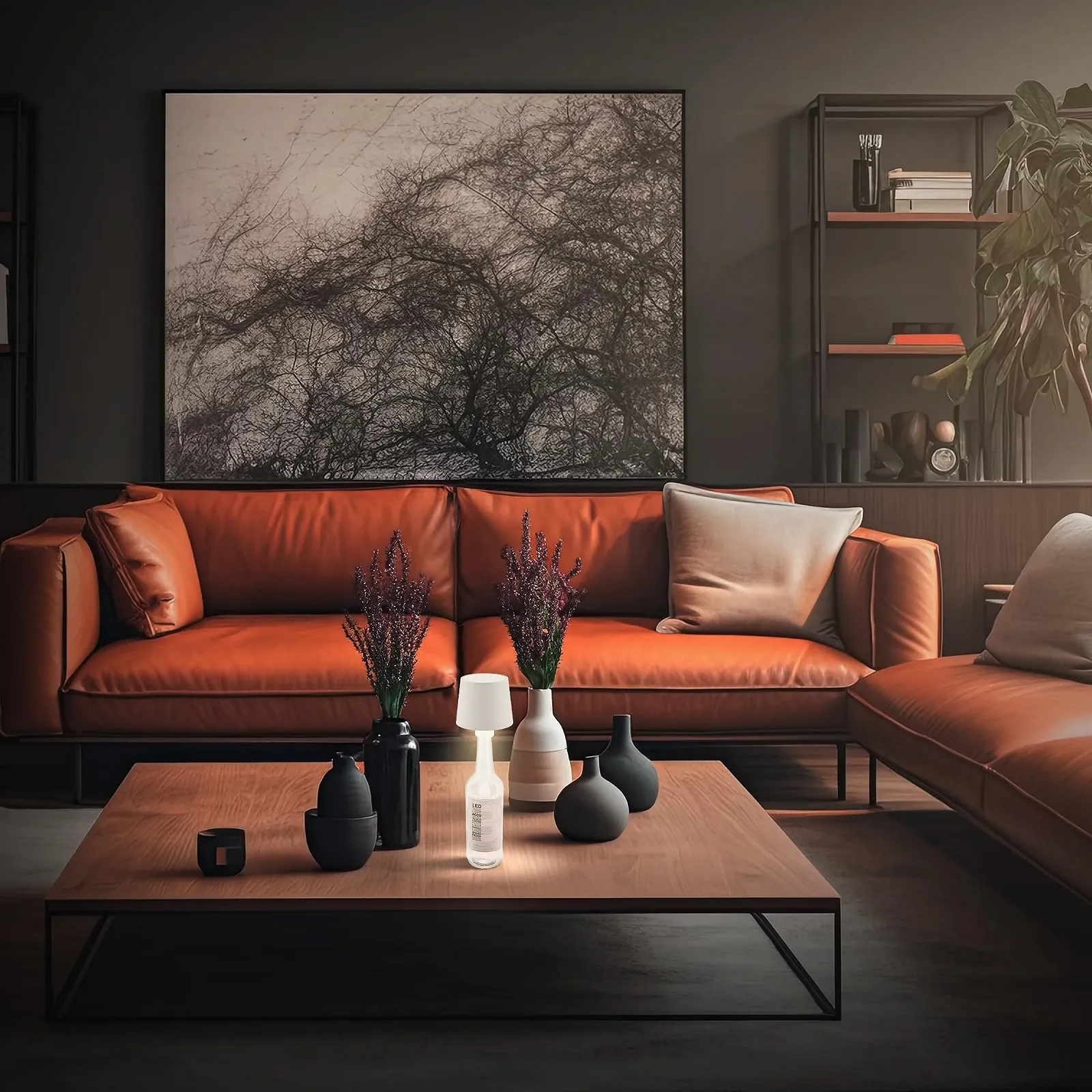 Лампа для бутылки BRILONER LED аккумуляторная сенсорная 10.5 x 11.5 см Античный белый, фото №3