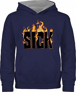 Худи для детей Shirtracer Statement Sick - Flames - Фото 1