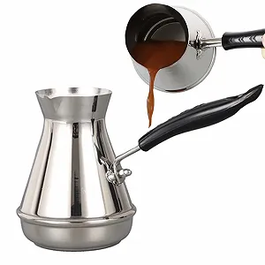 Замінний кавник Ручної роботи Квіткова чашка Нержавіюча сталь Кавник з довгою ручкою - Фото 1