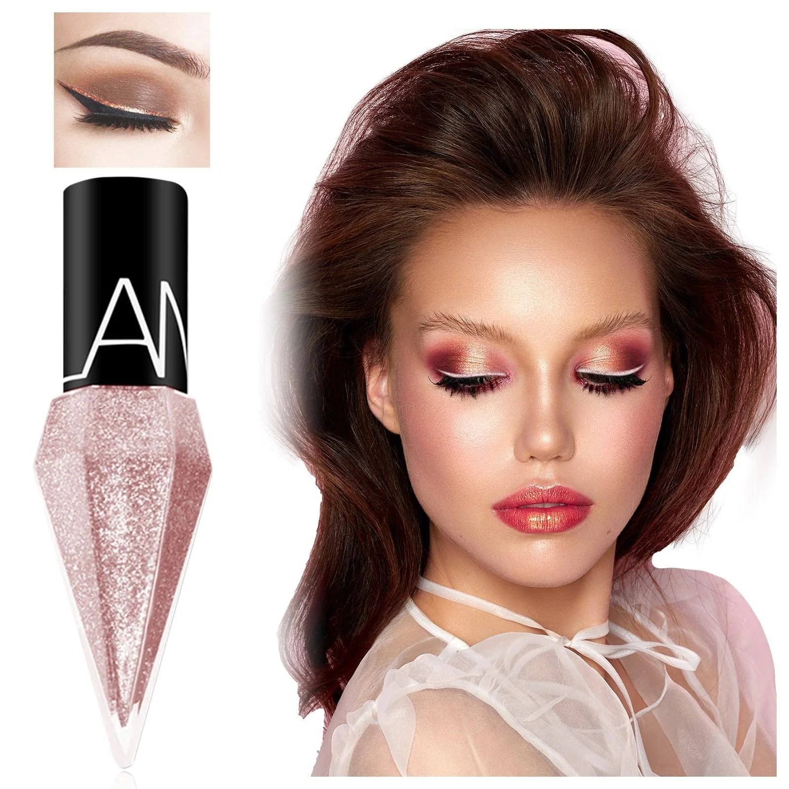 Блискуча Рідка Підводка для Очей Стійкий Діамантовий Блиск Гель 2 мл, фото №2