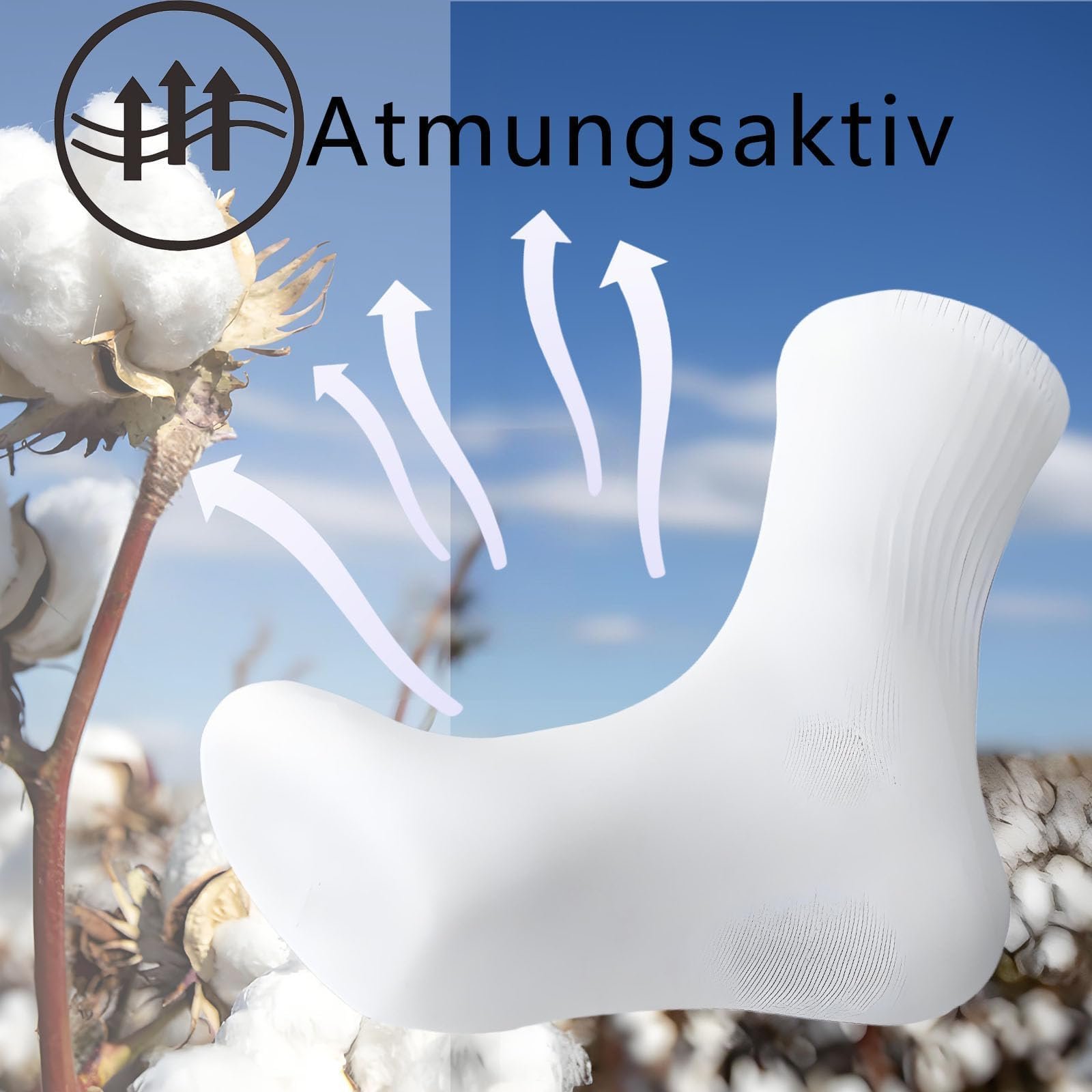 Носки теннисные Белые 10 пар Женские 39-42 Спортивные носки Дышащие Хлопковые носки Унисекс, фото №3