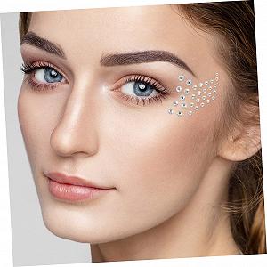 Наклейки Стразы для ногтей WOONEKY 4 набора для макияжа, яркие наклейки для бровей для вечеринки на фестивале synthetic.ua - Фото 1