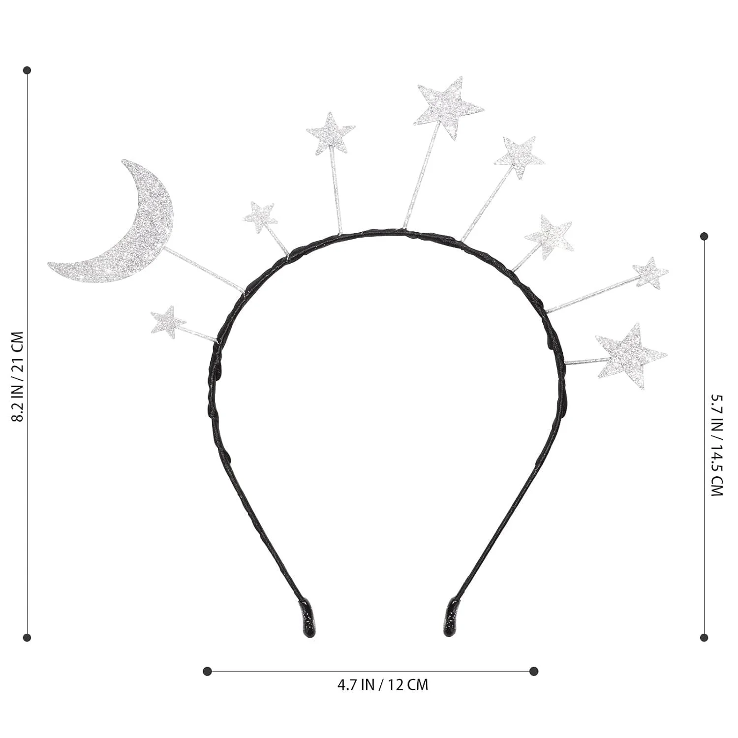 Жіночий обруч для волосся 2 шт Блискучий, фото №4