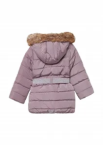 Утепленное пальто s.Oliver с блестящим поясом и съемным капюшоном synthetic.ua - Фото 1