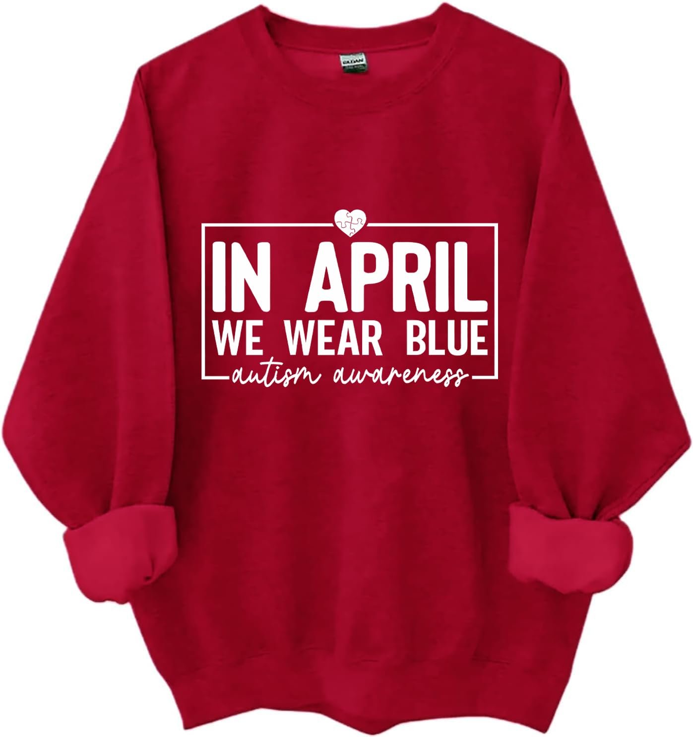 Свитшот Im April tragen wir blaues для осведомленности об аутизме, для учителей специального образования, психического здоровья, фото №1