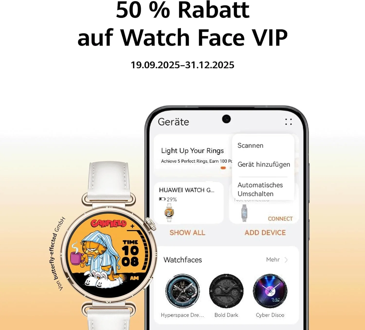 Смарт-годинник Huawei Watch GT 6 41мм / NFC / GPS / Bluetooth 6.0 / Вологозахист 5 АТМ / До 14 днів роботи / Прийом дзвінка / HarmonyOS / Gold (Konsu-B19M), фото №4