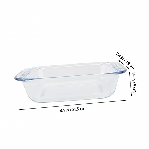 Стеклянная форма для запекания TOYANDONA термостойкая белая для микроволновой печи и духовки synthetic.ua - Фото 1