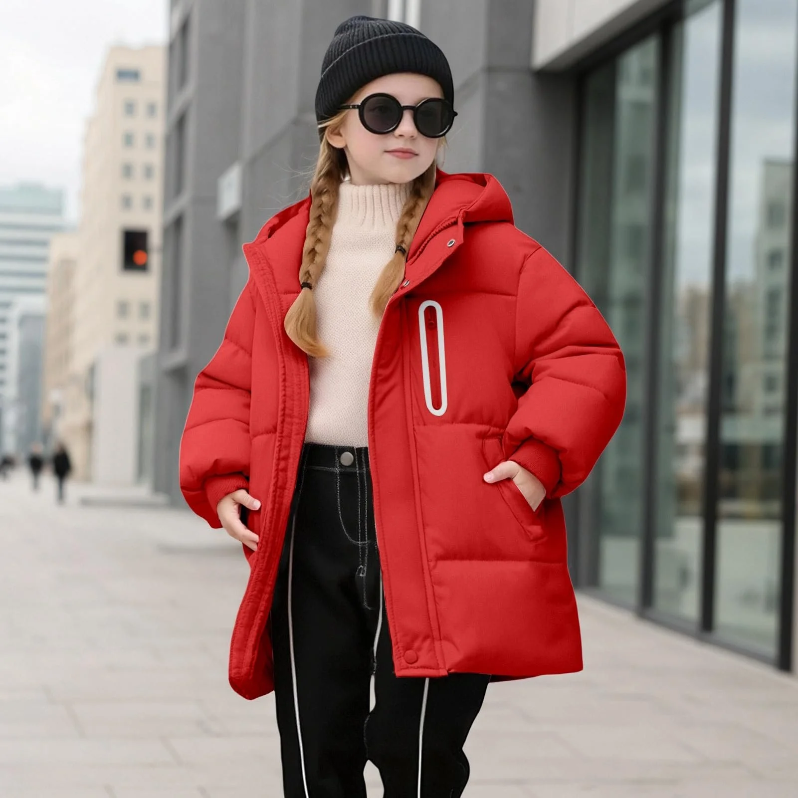 Зимова куртка Generisch Пухова куртка для дівчат Довга, фото №3