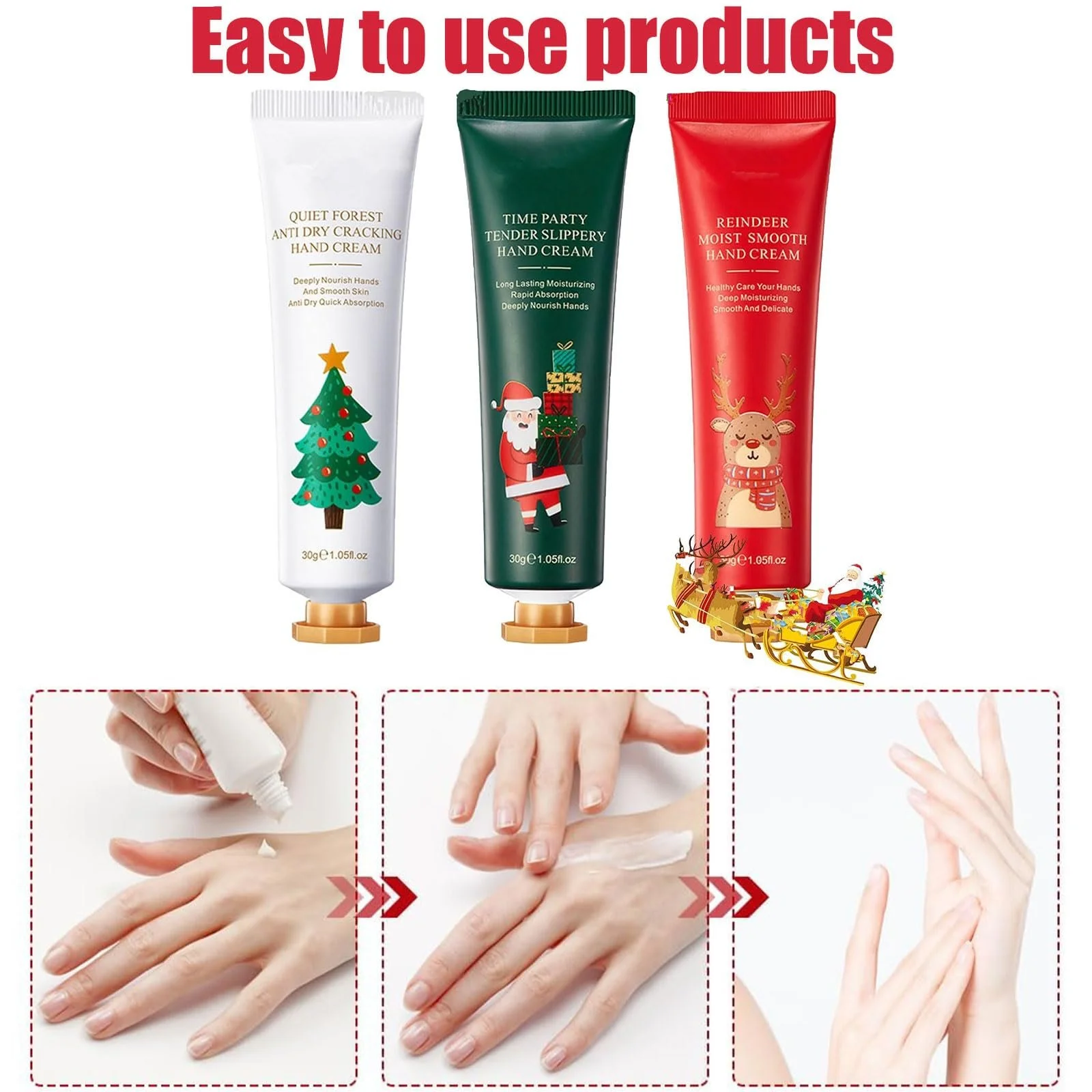 Набір Різдвяних Кремів для Рук, Міні-Набір Кремів для Рук, 5 шт, фото №4 Набір Різдвяних Кремів для Рук, Міні-Набір Кремів для Рук, 5 шт, фото №4