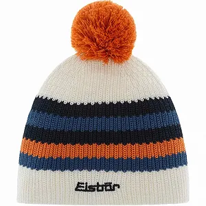 Шапка с помпоном Eisbär Blib OS MÜ RL Детская Молочный-h.Кобальт-bur.оранжевый-ночь - Фото 1