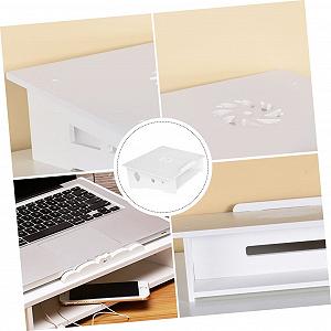 Подставка для ноутбука Vaguelly 1 шт. Материал: прочный, портативная подставка для охлаждения компьютера, регулируемая по высоте и эргономичная для офиса, белая, S synthetic.ua - Фото 1