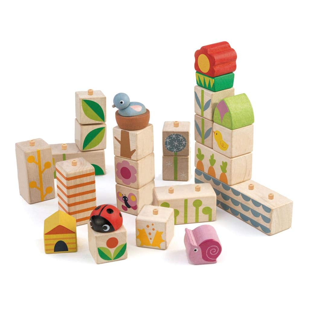 Набір кубиків Tender Leaf Toys Garden Blocks Дерев’яні будівельні блоки, фото №4