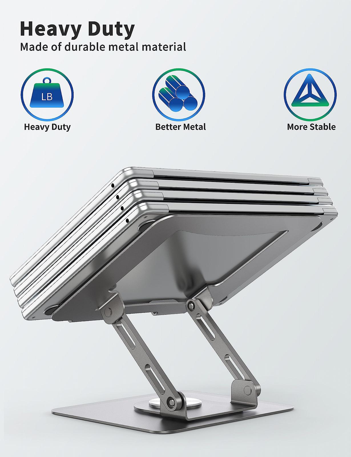 Підставка для ноутбука SOUNDANCE з основою, що обертається на 3600, ергономічна, фото №5