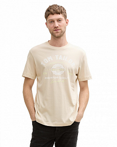 Футболка Tom Tailor LOGO TEE MEN'S 1037735-10336 Бежевый 3XL - Фото 1