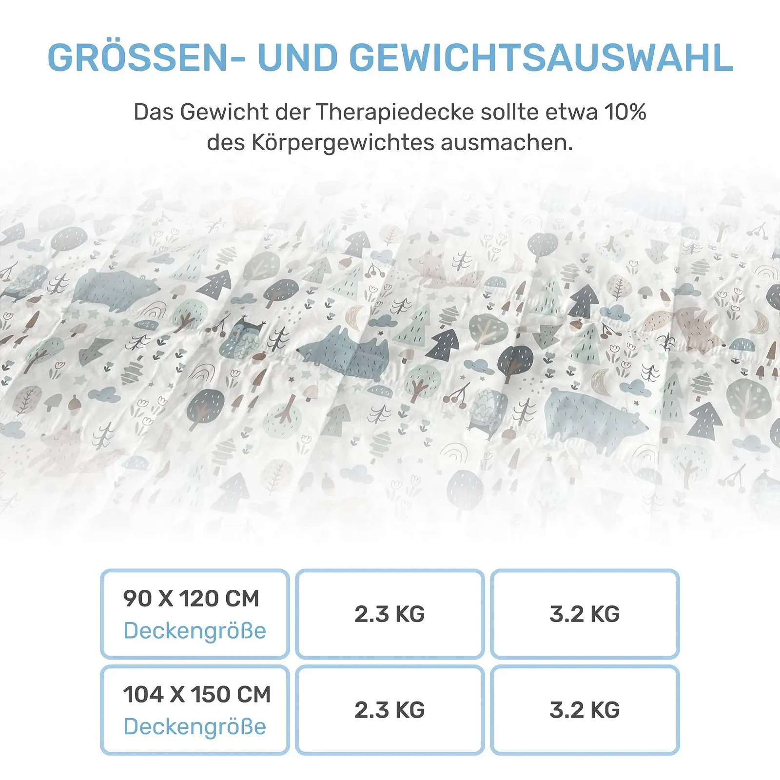 Одеяло утяжеленное Dailydream Детское 90 x 120 см 2.3 кг Forest Motif 100% Хлопок со стеклянными шариками Тяжелое одеяло для сна Вес тела 20-35 кг, фото №6 Одеяло утяжеленное Dailydream Детское 90 x 120 см 2.3 кг Forest Motif 100% Хлопок со стеклянными шариками Тяжелое одеяло для сна Вес тела 20-35 кг, фото №6