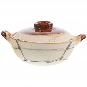 Кастрюля Toyvian терракотовая с толстой ручкой антипригарная термостойкая круглая - Фото 1