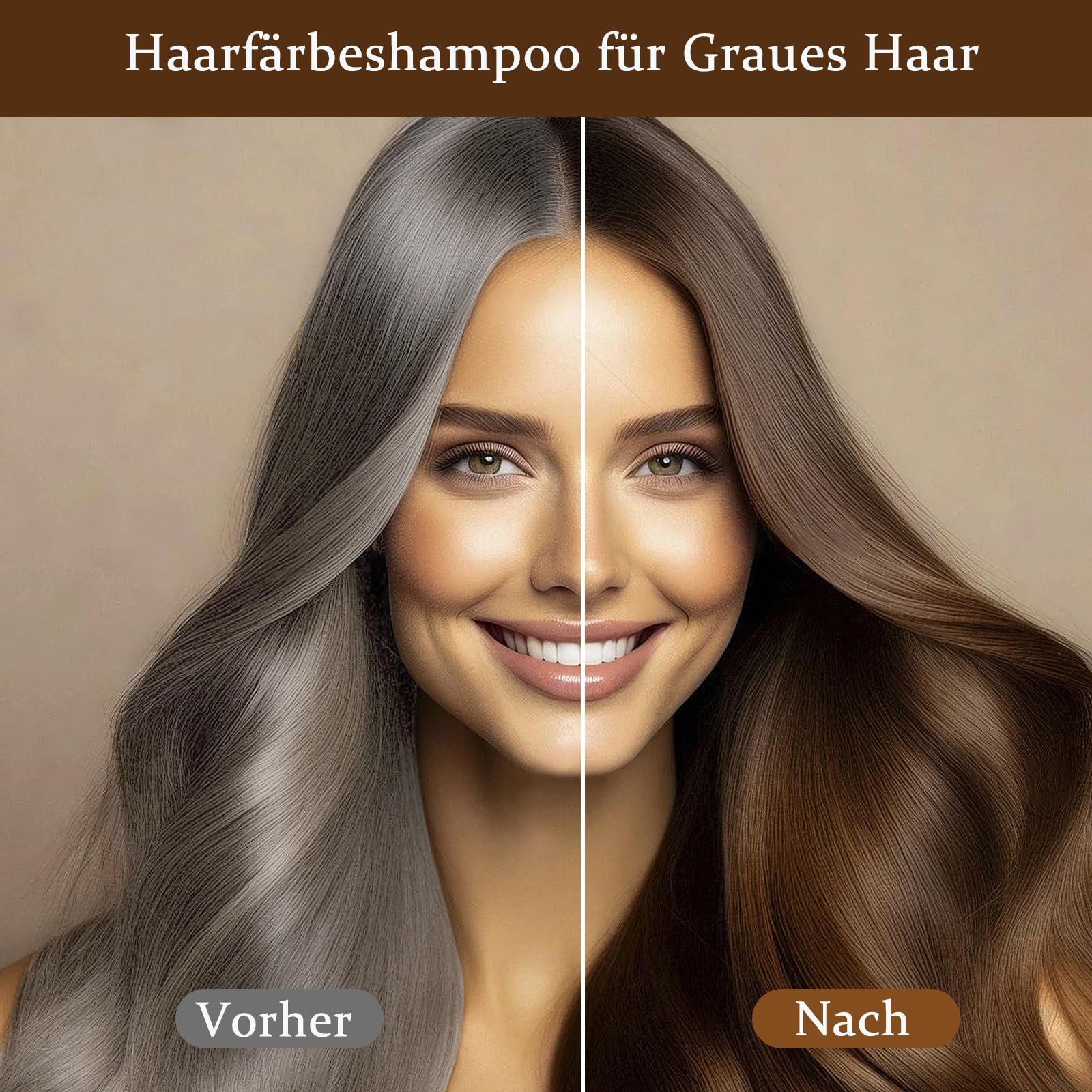 Шампунь для окрашивания волос Brown 3-в-1 Темно-коричневый, 500 мл, фото №3 Шампунь для окрашивания волос Brown 3-в-1 Темно-коричневый, 500 мл, фото №3