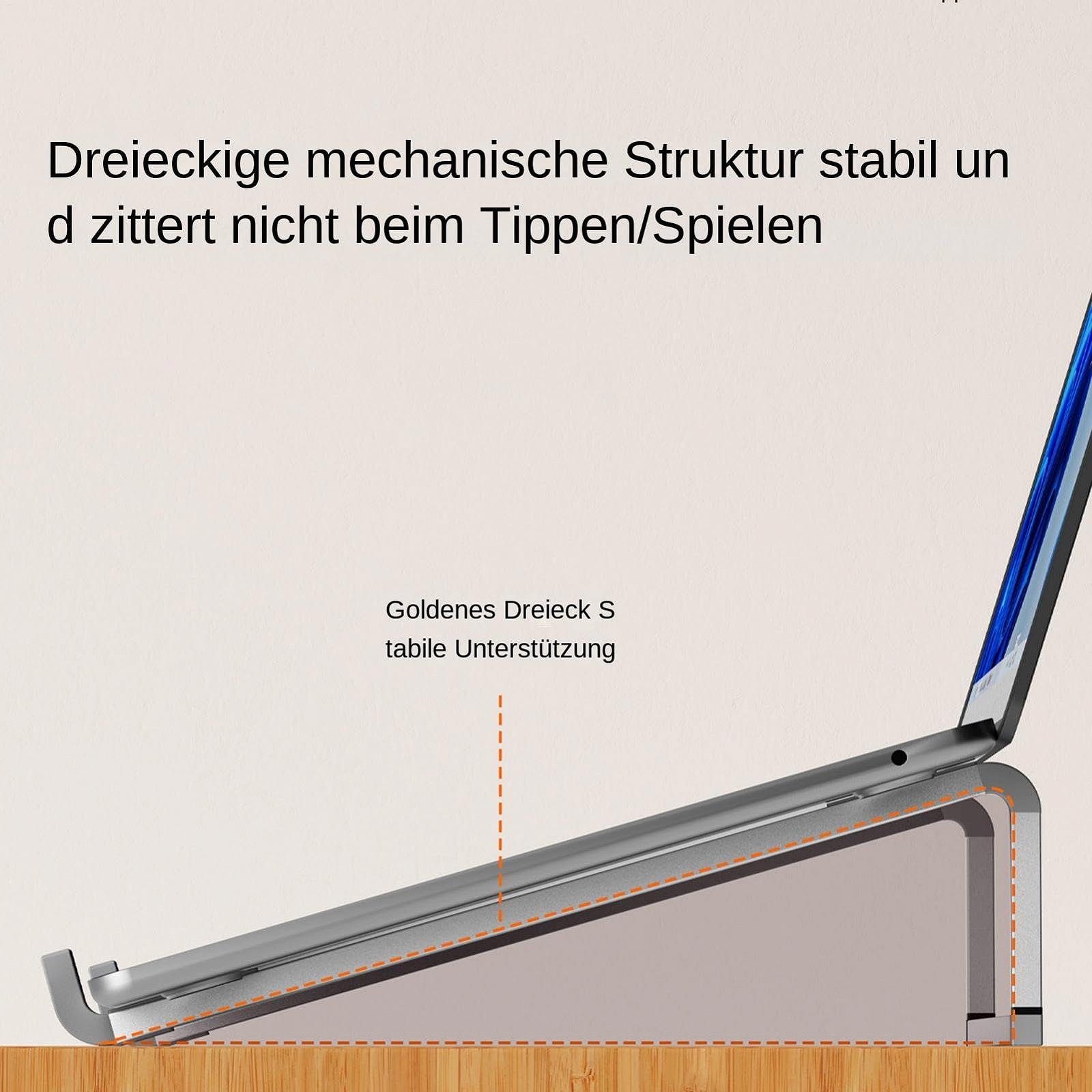 Портативна підставка для ноутбука, компактна складна, пристрої 11-17 дюймів, тонка зручна комп'ютерна миша для подорожей, фото №3