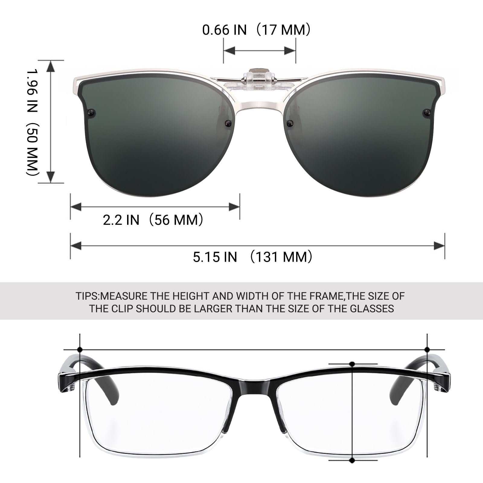 Поляризовані сонцезахисні окуляри з кліпсою з функцією відкидання, фото №6