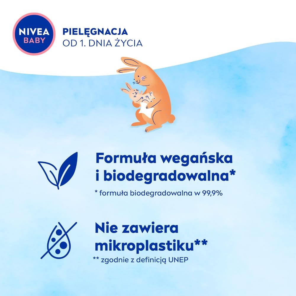 Серветки NIVEA BABY Soft & Cream Biodegradable Economy Pack 4 x 57 штук, фото №4