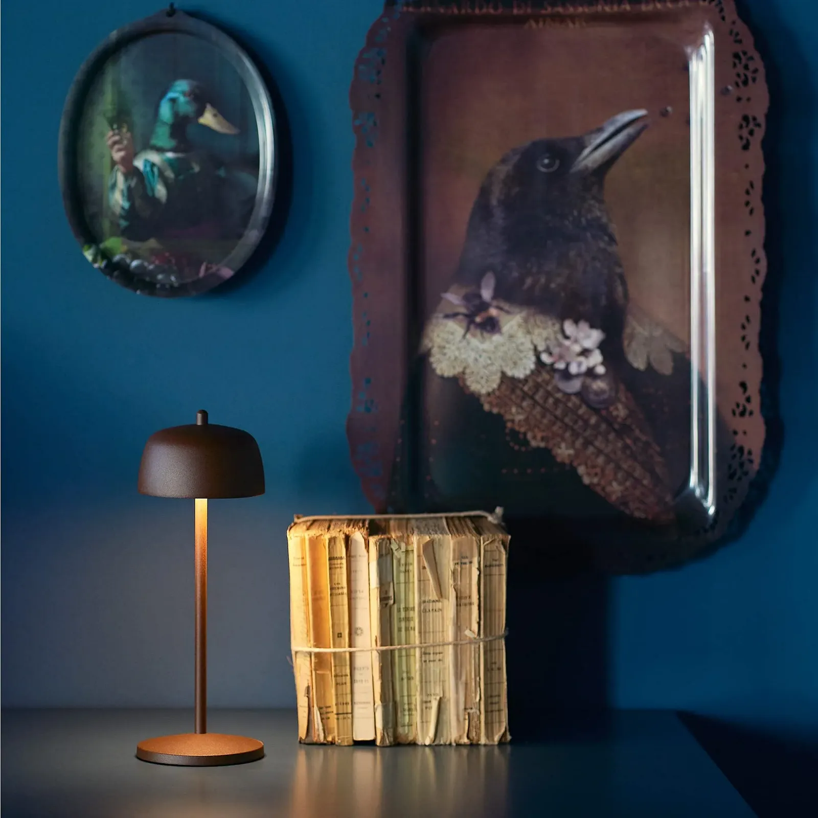 Настільна лампа Zafferano Theta Dimmable LED IP65 Акумуляторна Corten, фото №5