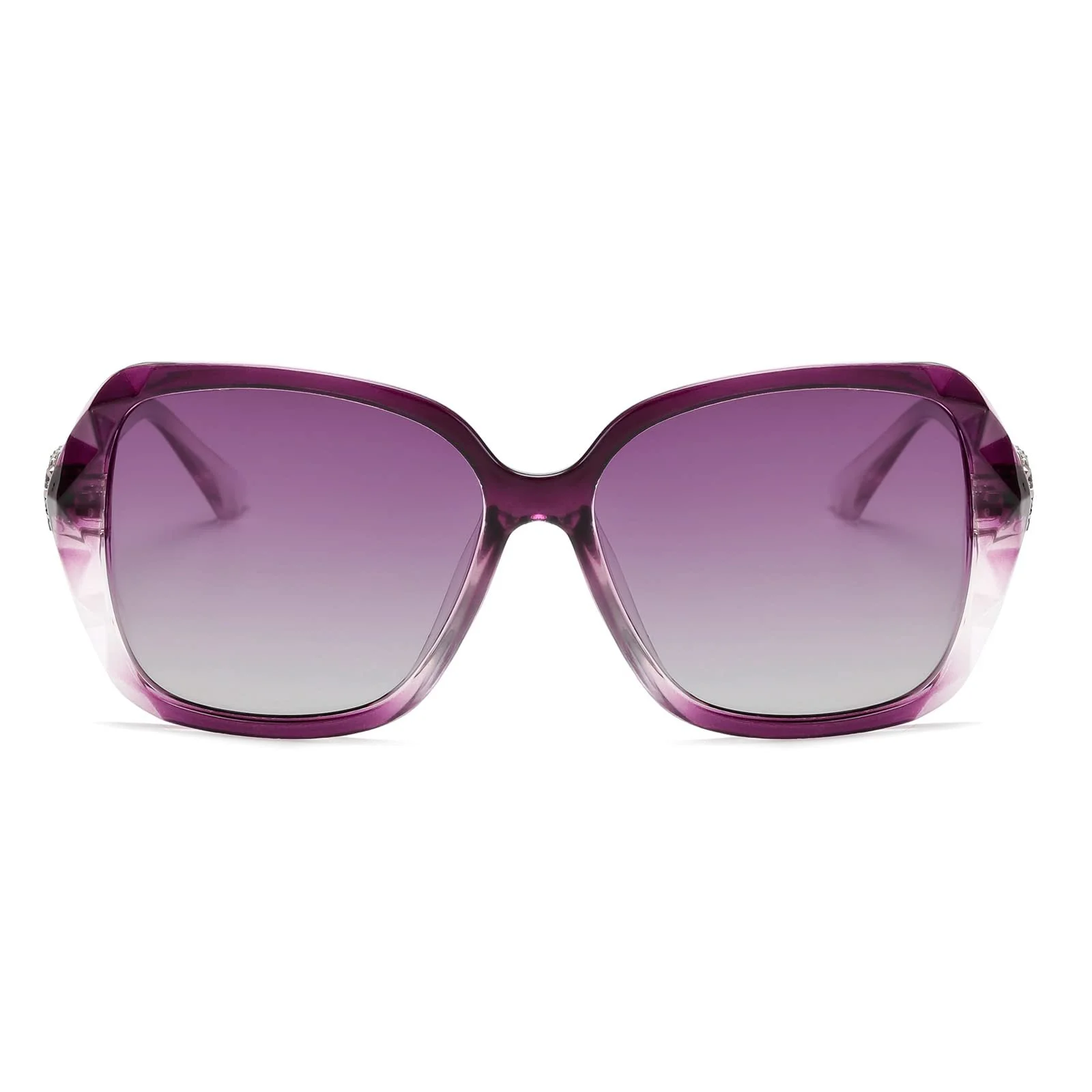 Поляризованные солнцезащитные очки Женские Классические Винтажные Большие Long Keeper с оправой со стразами UV400, фото №2