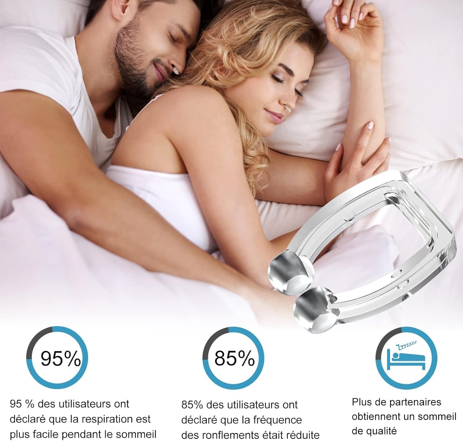 Клипса против храпа BLAZOR, предотвращает прерывистое апноэ, улучшает качество сна, предотвращает храп, фото №5