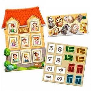 Пазл-сортер Домик с заданиями [tsi192779-TSI] - Фото 1