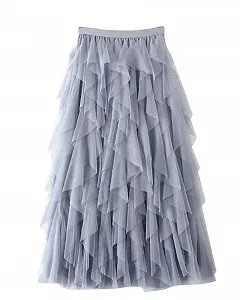 Спідниця  Кльош Асиметрична Еластичний пояс Ретро - Фото 1