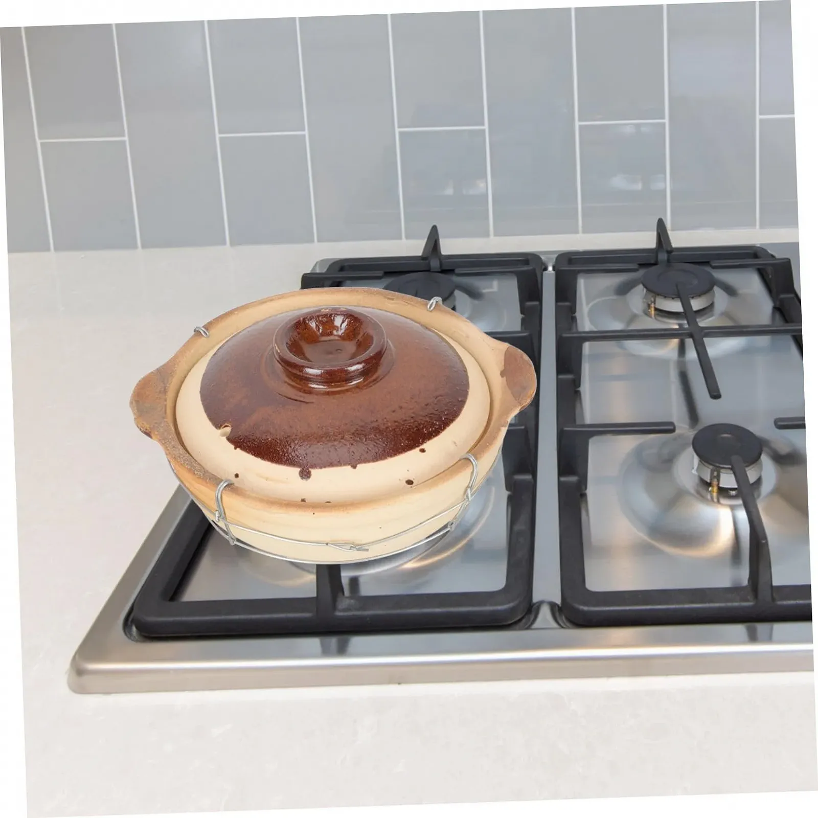 Керамічний горщик Sosoport жаростійкий з ручкою для супів та рагу з кришкою, фото №6