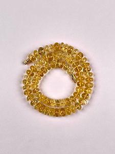 Бусины Цитрин натуральный рондель граненые 8-9 мм, нить длиной 45.72 см бусины из драгоценных камней для ожерелья, браслета - Фото 1