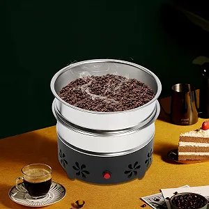 Охладитель кофейных зерен электрический, охлаждающая машина для зерен из нержавеющей стали 304, двойной слой, емкость 0,6 кг, для домашнего обжаривания synthetic.ua - Фото 1