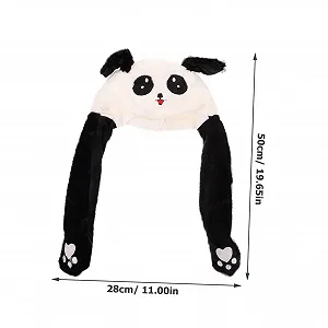 Шапка-біні Panda Ceprznvey Зимова Плюшева З рухомими вухами synthetic.ua - Фото 1