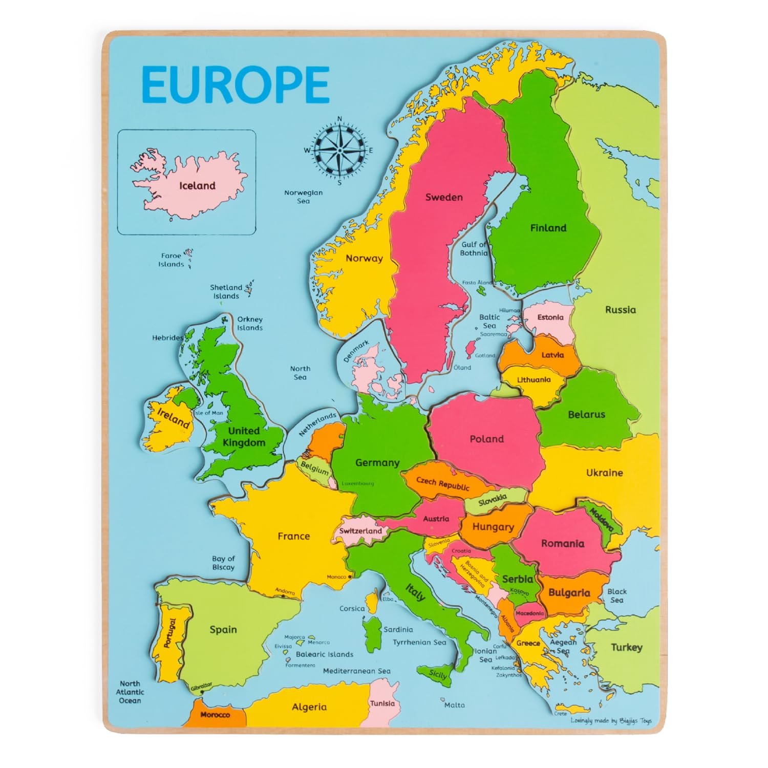 Пазл Bigjigs Toys Map of Europe 25 элементов, фото №1