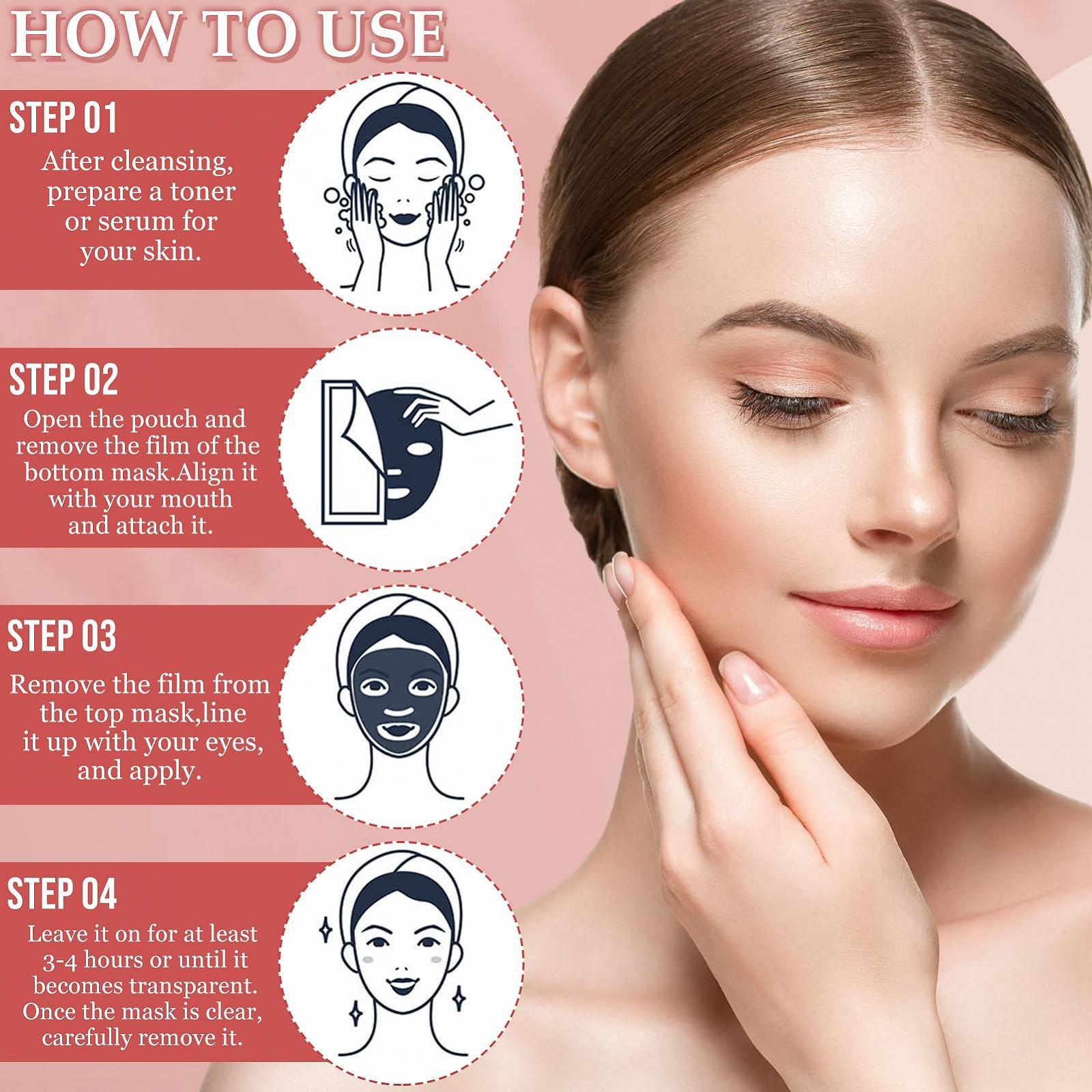 Маска для лица Collagen Real Deep Organic, набор 4 шт, фото №4