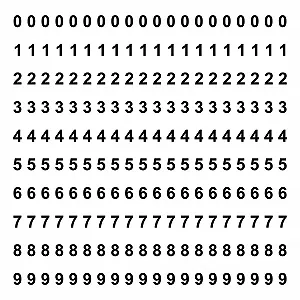 Наклейки на стіну kleb-Drauf Numbers 200 шт висота 2 см Matte Black - Фото 1