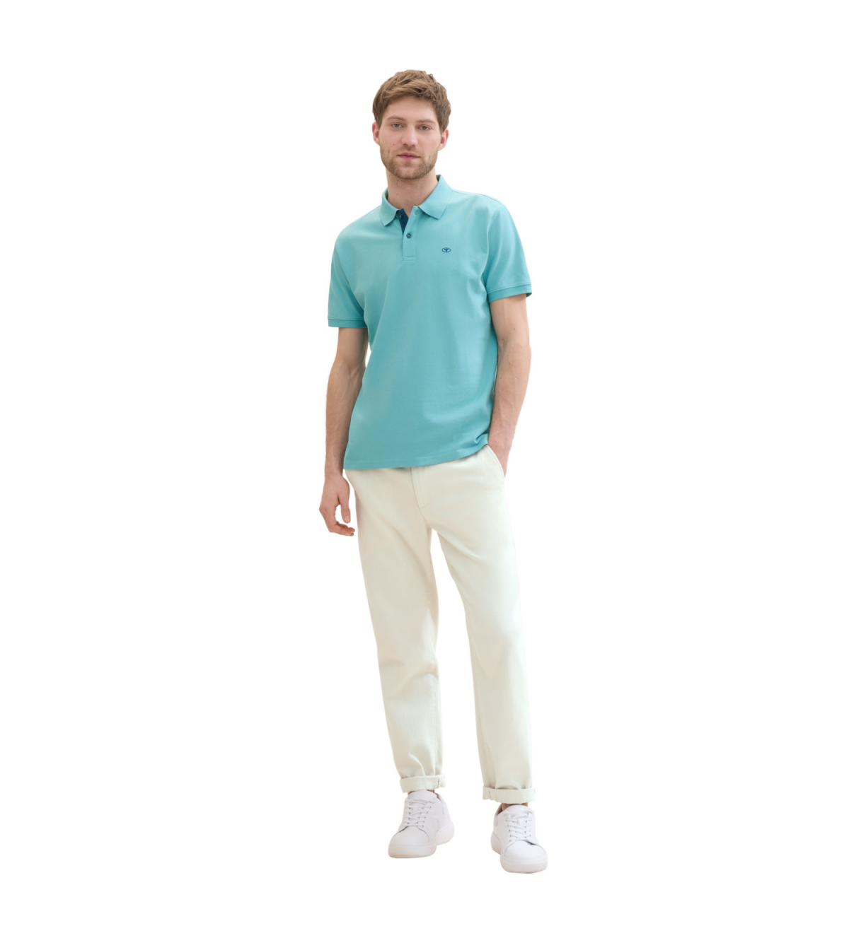 Поло Basic Polo 1031006ХХ35272 Tom Tailor Блакитний M, фото №4