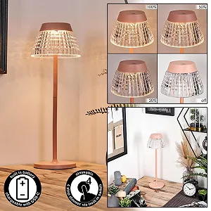 Світлодіодна настільна лампа HOFSTEIN Macos метал / пластик Рожевий/Прозорий 38 см 1 Вт 100 Лм synthetic.ua - Фото 1