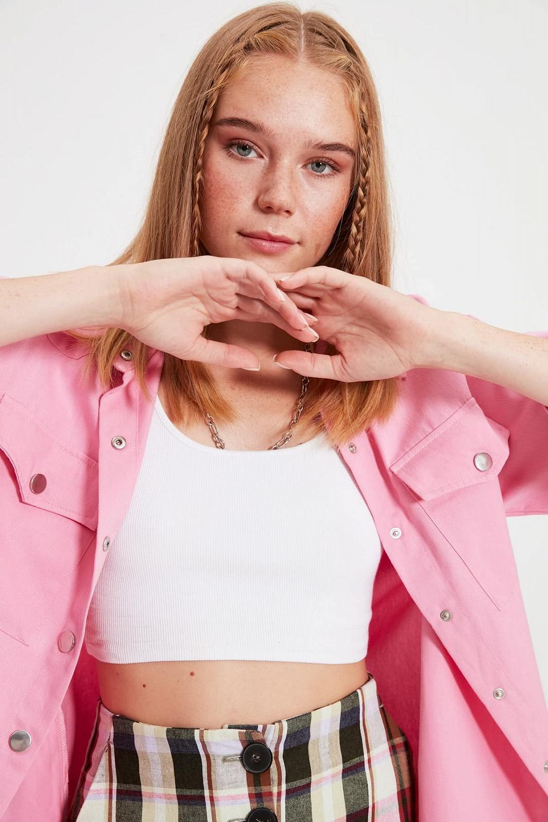 Жакет TRENDYOL Jung Regular Basic Однотонный Тканый, фото №4