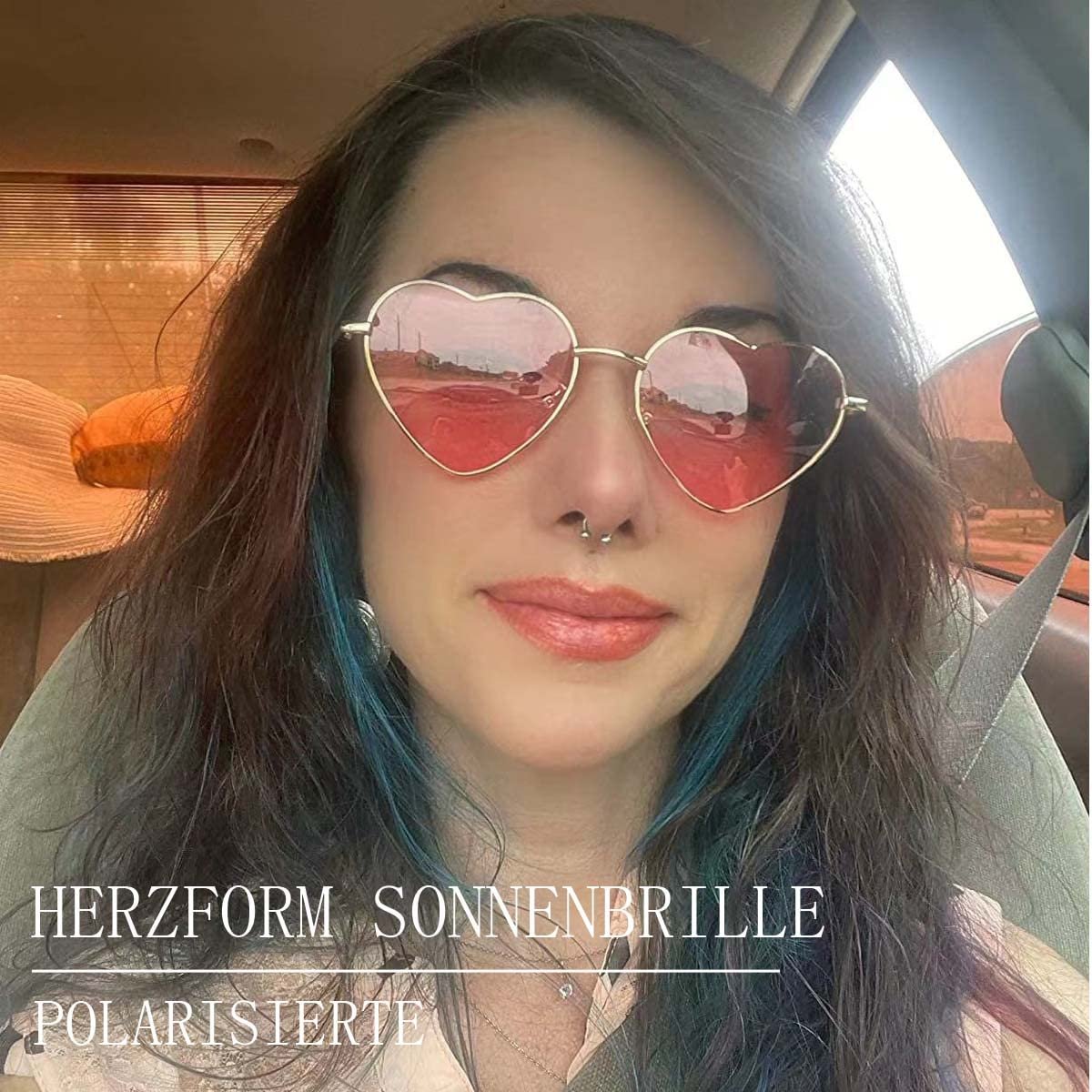 Сонцезахисні окуляри Серце Musivon Поляризовані Вінтажні, фото №2