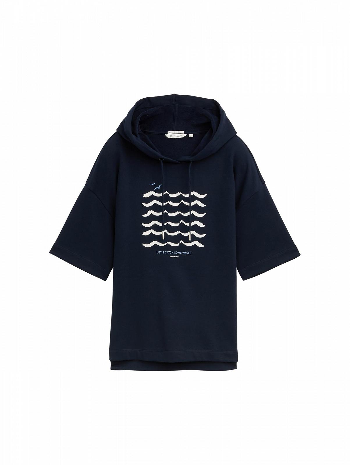 Толстовка с капюшоном TOM TAILOR Женская с короткими рукавами, фото №4