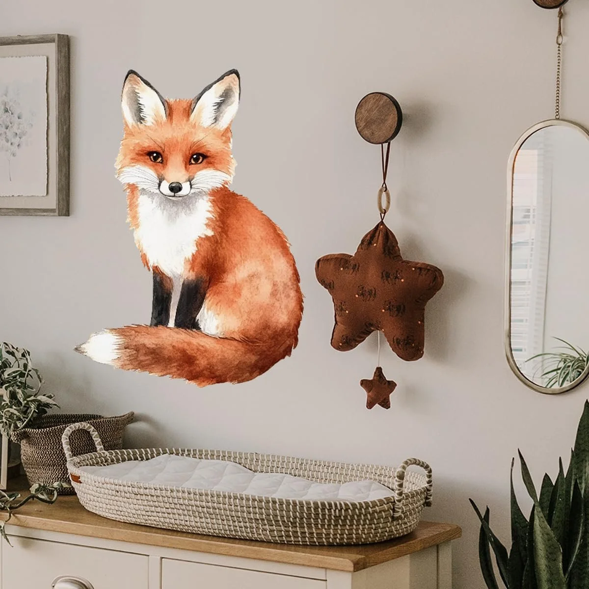 Наклейка на стіну Мультяшне лисеня Акварель, фото №2