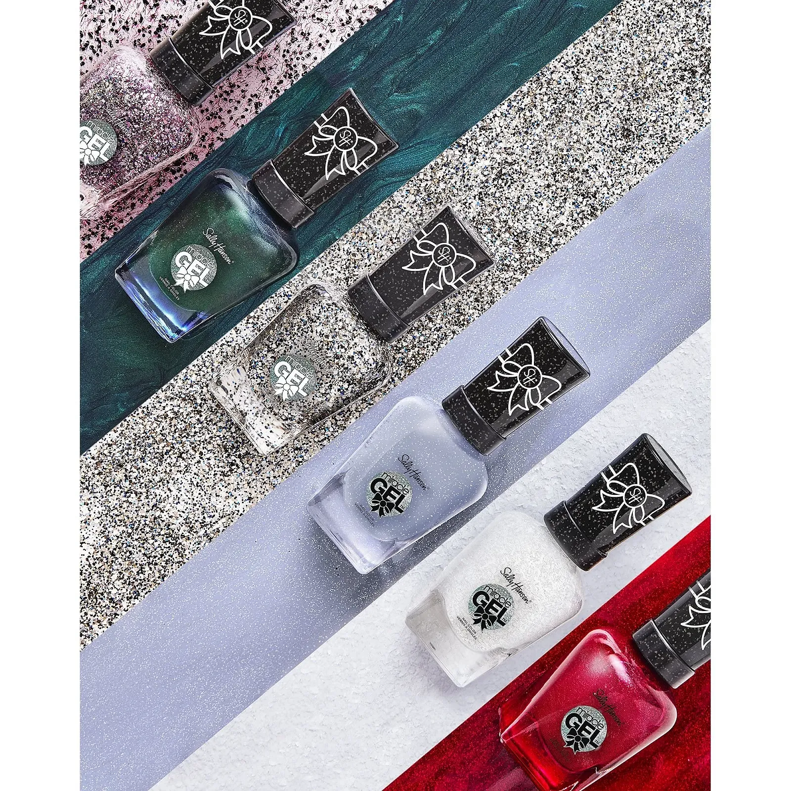 Гель-лак Sally Hansen Miracle Gel 906 Glitter to Santa Золотой 14.7 мл, фото №5