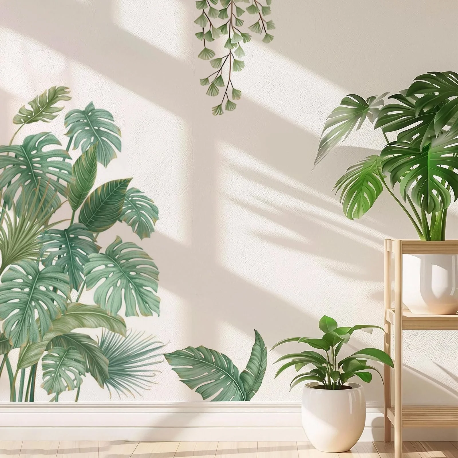 Наклейка на стіну (2 шт.) Plants Tropical Leaves Green Nature Jungle, фото №3