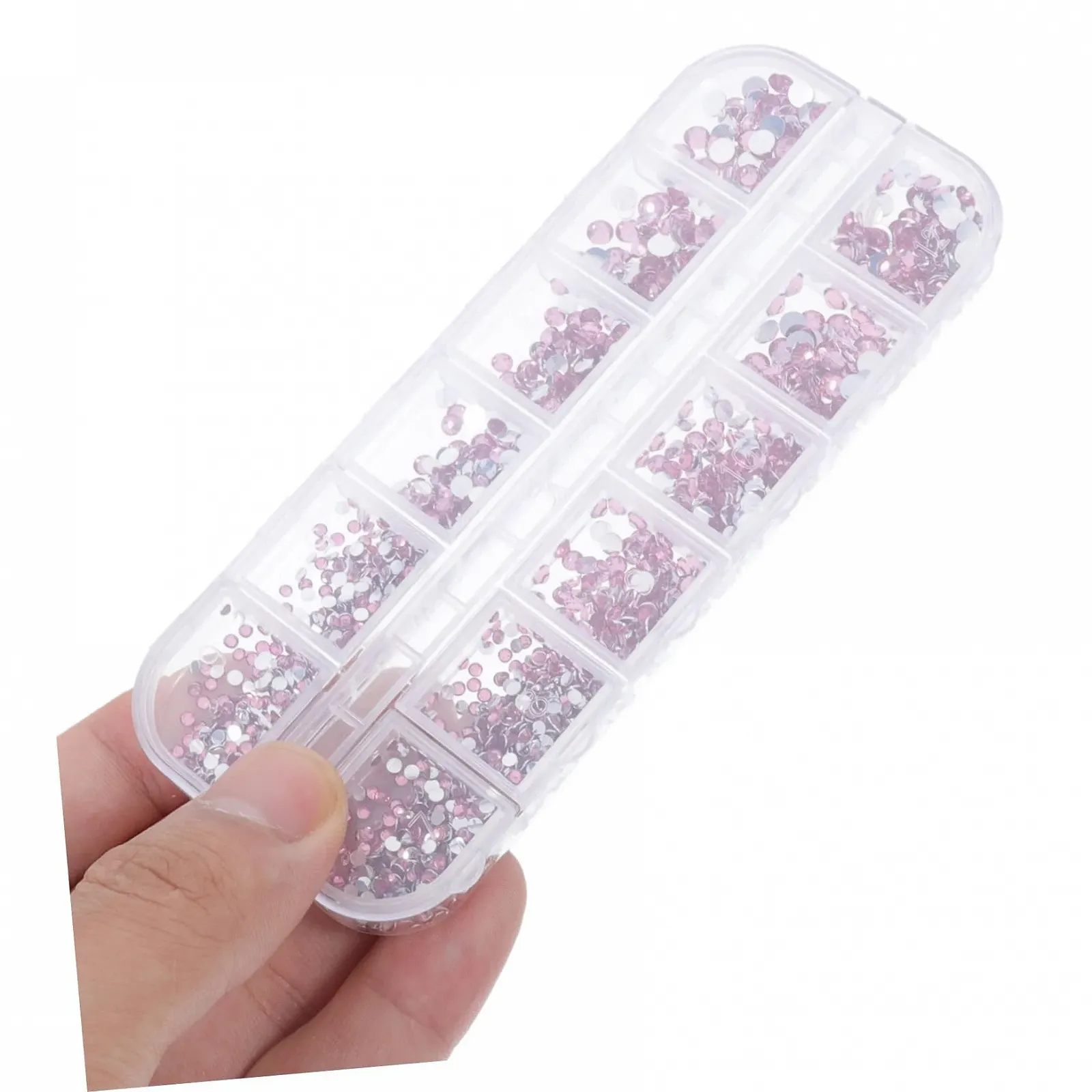 Стразы Акриловые Плоские Розовая Вишня Разноцветные, фото №3