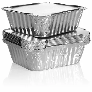 Формы для запекания алюминиевые com-four с крышками набор 24 шт. 350 мл Серебристый synthetic.ua - Фото 1