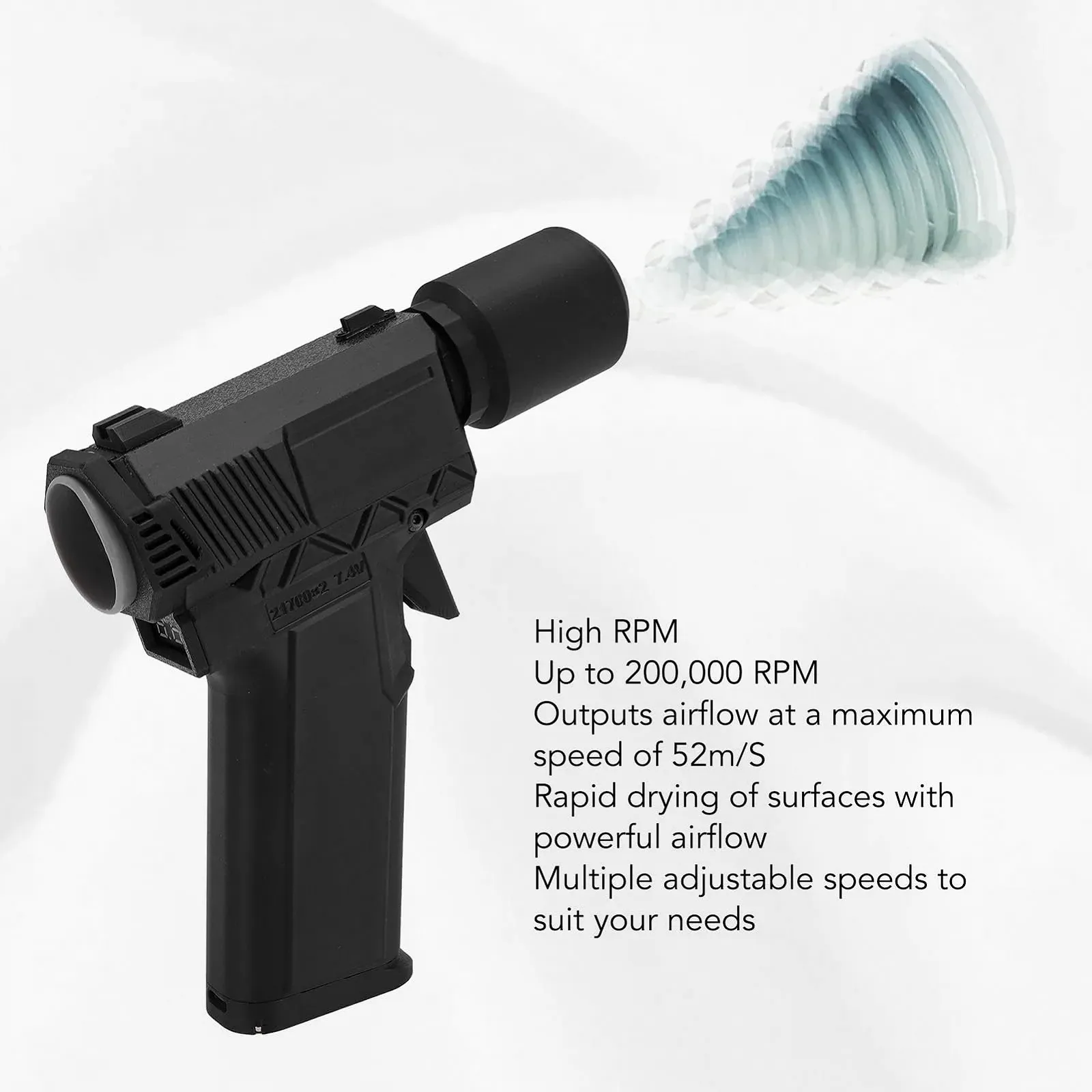 Повітродувка 200,000 RPM Акумуляторна з плавним регулюванням швидкості, фото №4 Повітродувка 200,000 RPM Акумуляторна з плавним регулюванням швидкості, фото №4