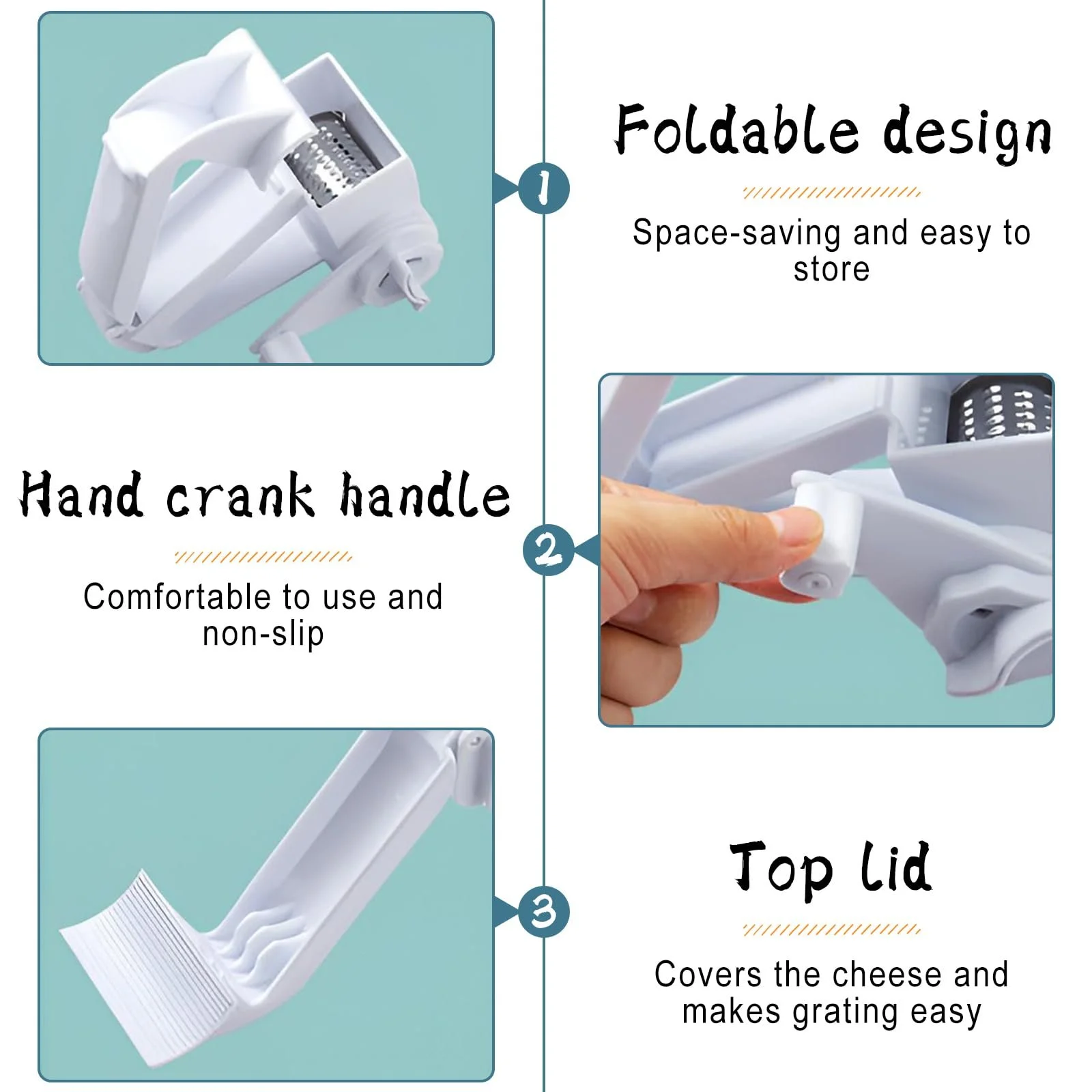 Терка 3-в-1 Berglander для творога, с ручкой, фото №3 Терка 3-в-1 Berglander для творога, с ручкой, фото №3