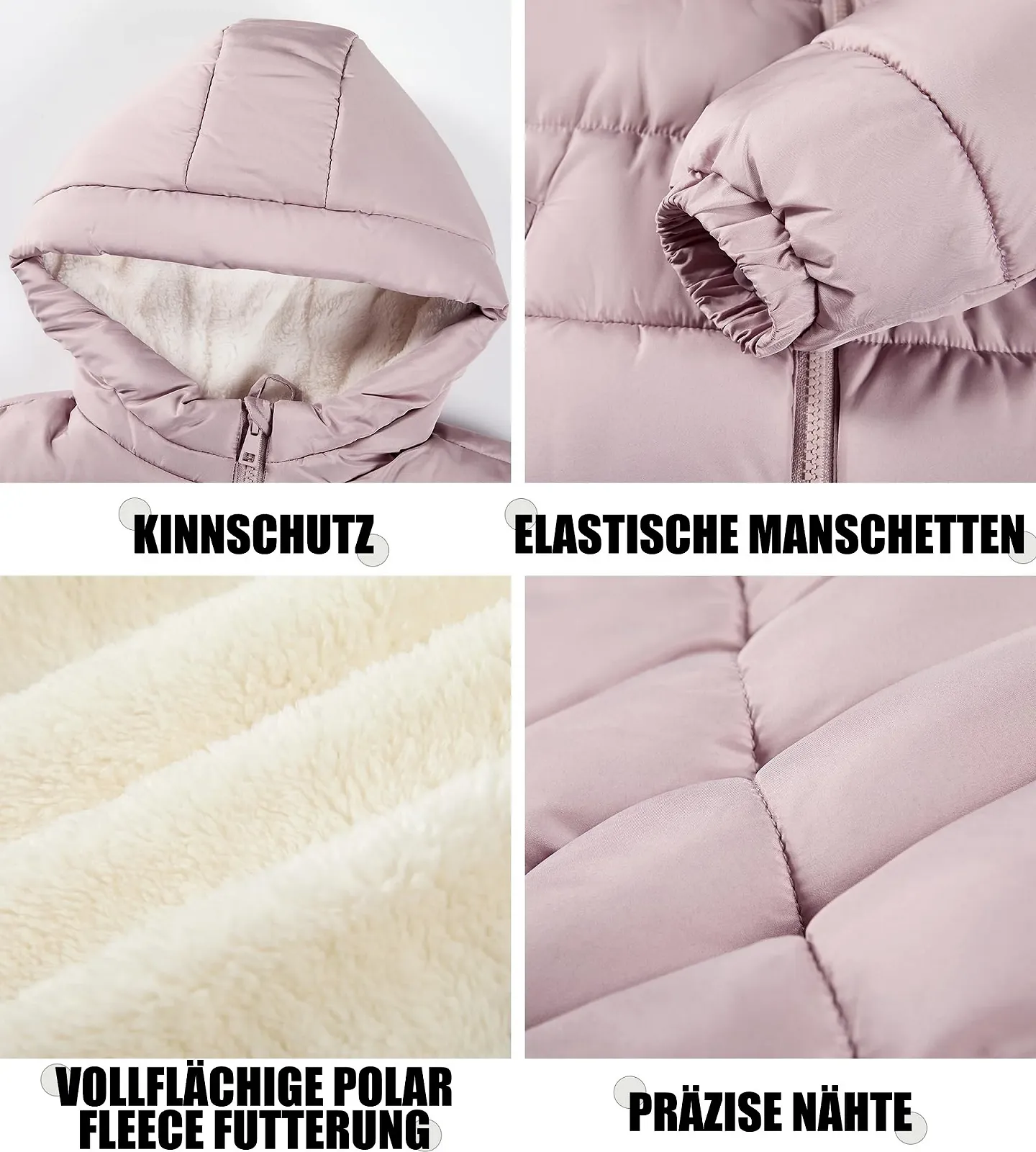 Зимова куртка з капюшоном Sunny Sprout для малюків, утеплена пухова куртка для дівчаток з вітрозахисними рукавами, фото №5