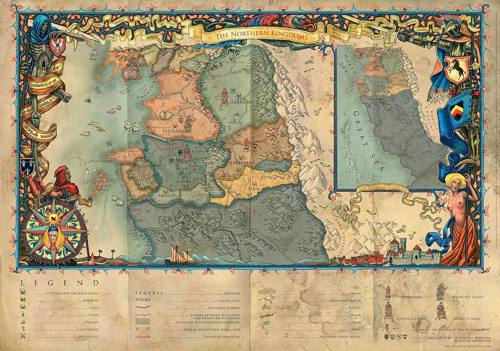 Пазл Good Loot Gaming The Witcher The Northern Kingdoms 1000 элементов, фото №4